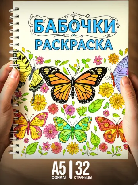 StickerHouse Natali Pank Раскраска бабочки антистресс, для детей и взрослых