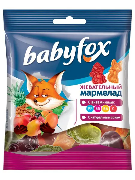 Babyfox Мармелад жевательный с витаминами, 30г