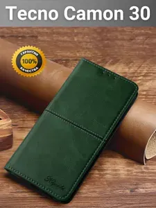 Чехол книжка elitcase на Tecno Camon 30 / Техно Камон 30 (Тёмно-зелёная)