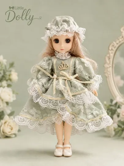 Кукла для девочек 30 см Little Dolly с пышным платьем и аксессуарами, игрушка подарок