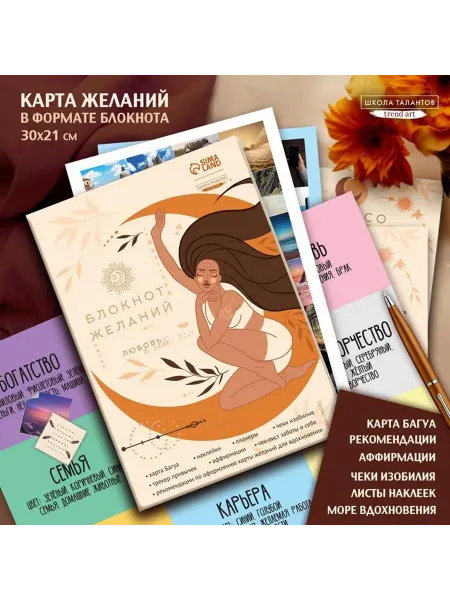 Школа талантов Креативная карта желаний «Любовь к себе» для творчества