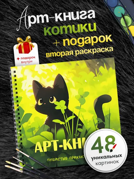 Раскраска антистресс Котики