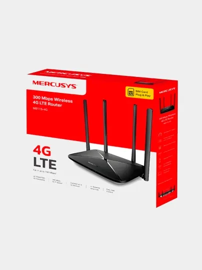 Mercusys MB115-4G 300 Mbps 4G LTE роутер, сим карта