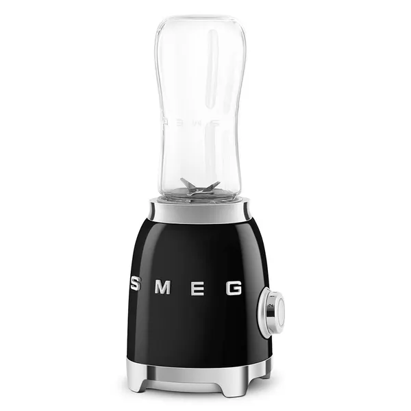 Блендер Smeg PBF01BLEU EU, мощность 300Вт, черный, дорожная бутылка в комплекте