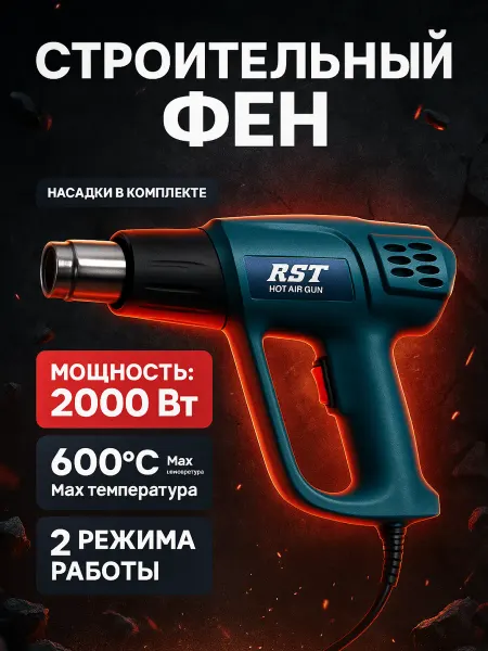 Фен технический строительный 2000 Вт