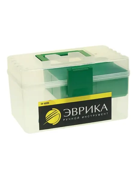 ЭВРИКА Ящик для инструментов органайзер 280х165х163мм прозрачный