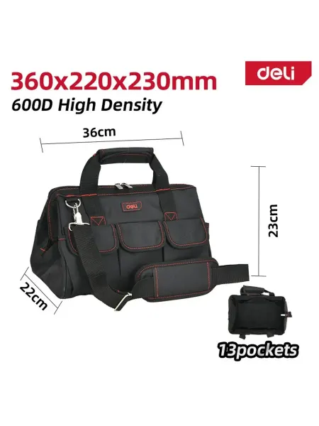 Deli Tools Сумка для инструментов DL430902 "Black Edition"