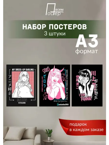 Постер всем Постеры интерьерные Аниме