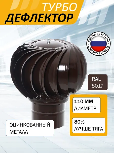 ROTADO Турбодефлектор ТД110, оцинкованный металл