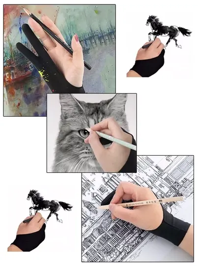 Перчатка антисенсорная для рисования на планшете и бумаге