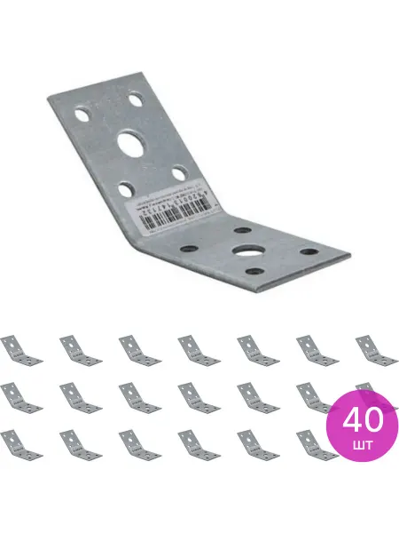 ROCKSOLID Крепежный уголок 135 градусов, стальной, 50х50х35х2мм, 10 шт
