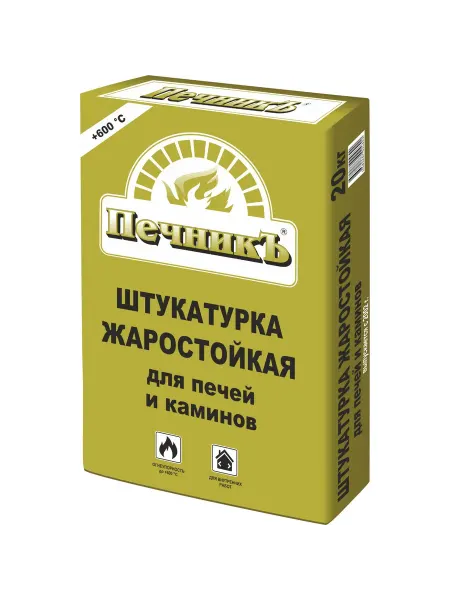 Мир обилия Штукатурка жаростойкая для печей и каминов 20.0 кг