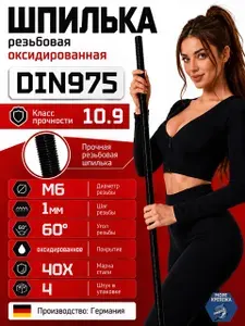 ЦКИ Шпилька резьбовая DIN975 М6х1000 4.8 цинк (2 шт)