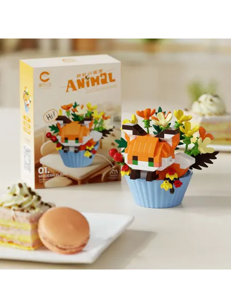 Набор микроблоков Animal Series для детей и творчества (Лис