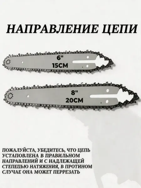 Pinsen Цепь для бензопилы 6 8", 1,1 мм, 36 звеньев