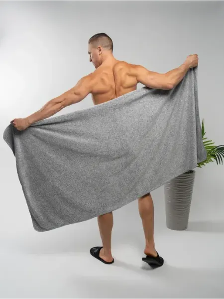 Bibi-tex Полотенце банное из микрофибры большое 160х80 с петелькой