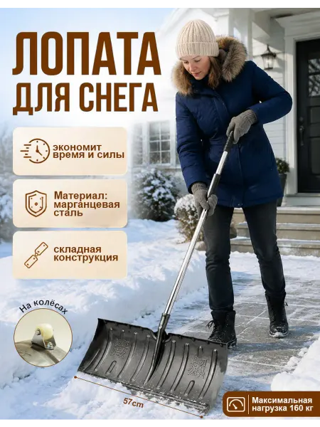 Скребок для снега Широкий Уличный 55 см