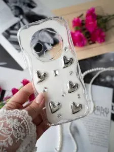 Чехол на Tecno Spark 30C с сердечками