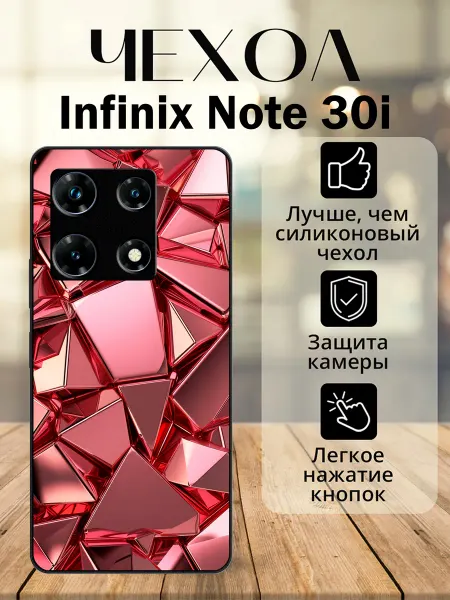Case number one чехол для infinix note 30i с принтом цветы