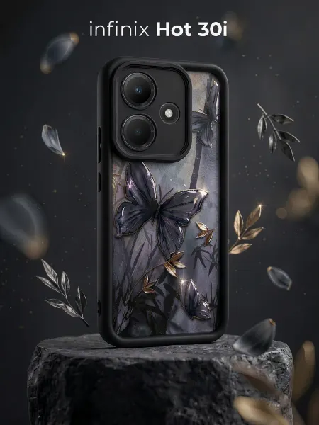ЧЕХОЛБЕРИ Чехол с высокими бортами и принтом на Infinix Hot 30i