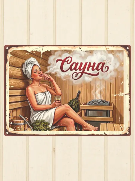 UVAL DECOR Деревянная табличка для сауны