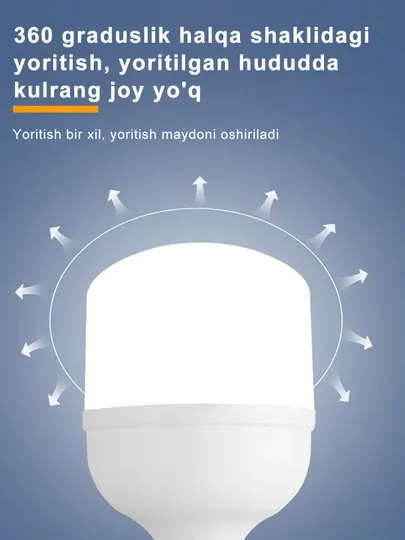 Светодиодная лампа Mizar 30W / 40W, энергосберегающая, яркий белый свет, для дома и офиса