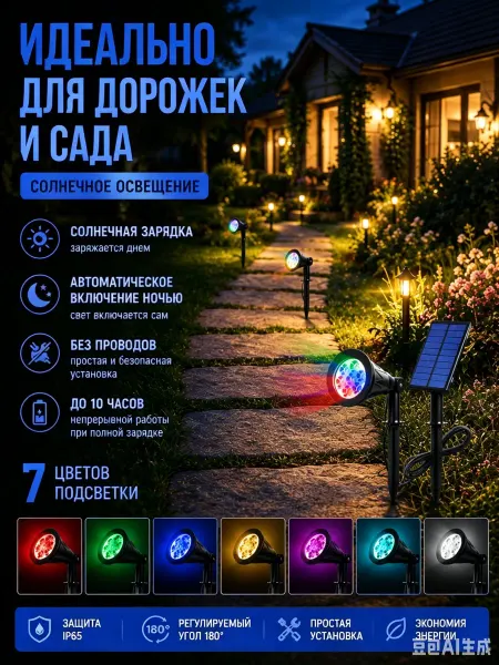 Xiaomi Светильник уличный на солнечной батарее садовый фонарь