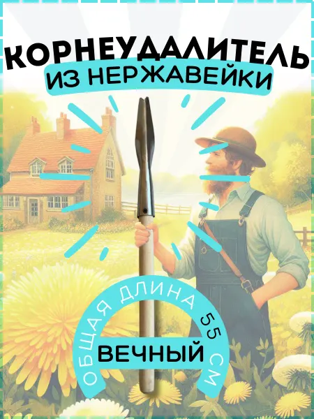Агромания Корнеудалитель садовый инструмент нержавейка