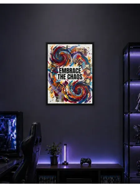 Postersbase Плакат Примите абстрактную живопись хаоса 30x40