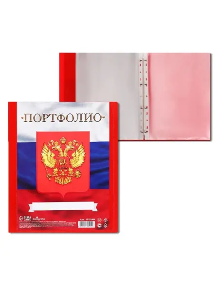 Нимай Нитай Папка-портфолио А4 пластиковая на 4 кольцах для школьника