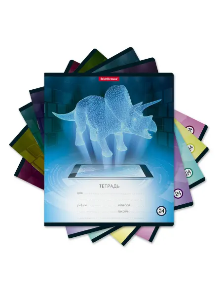 ErichKrause Тетрадь 24 л. в линейку "Digital Dino" (в упаковке из 5 шт.)