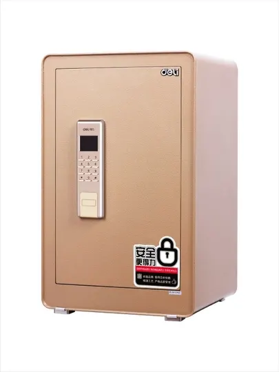 Сейф 610 * 380 * 360 4084 Deli, кодовый замок+ цифровая клавиатура, золотистый, 31.5 кг