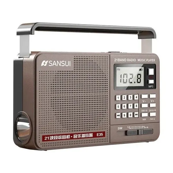 Цифровой радиоприемник SANSUI E35 с FM/AM/SW диапазоном и MP3 плеером