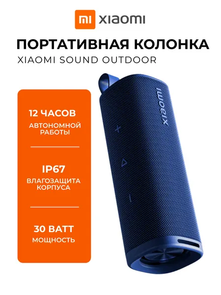 Колонка Xiaomi Sound Outdoor (MDZ-38-DB) Blue (QBH42635GL)