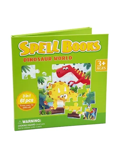 Развивающая магнитная книга-пазл Spell Books 3в1 – 61–75 деталей