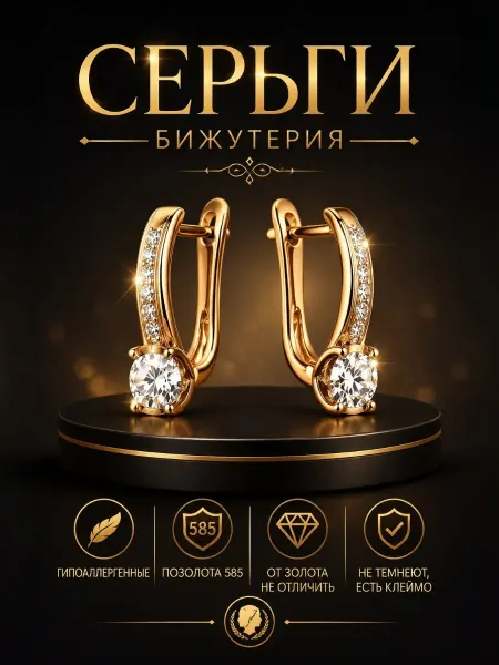 Серьги бижутерия