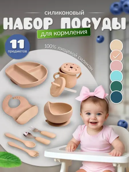 Набор детской посуды для кормления