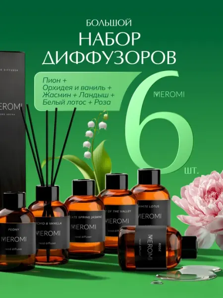 Диффузор для дома набор с палочками ароматизатор