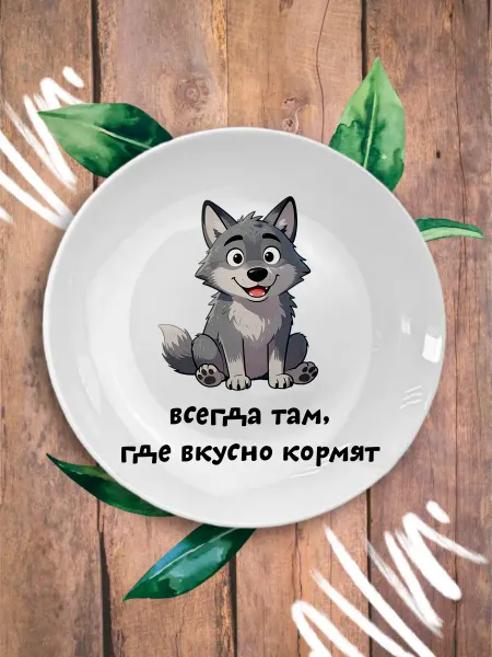 Ублюдца Тарелка с надписью Кормят