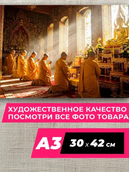 Буддизм Fun Постер Буддизм на стену 31 А3