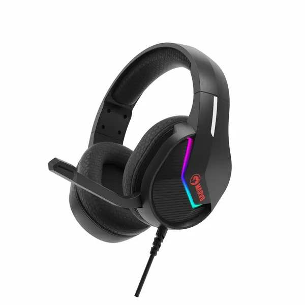 Наушники игровые MARVO Tactic 40, проводные, с микрофоном, с подсветкой, розовый (H8618 PK)