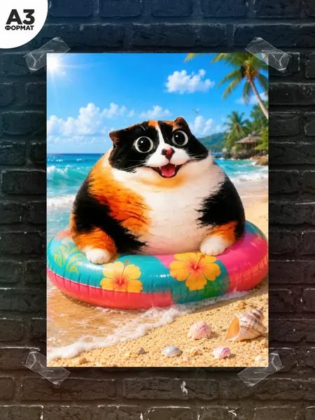 Постер на стену Котость мем