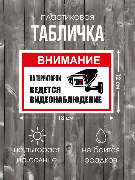 Мастерская рекламы Табличка Ведется видеонаблюдение