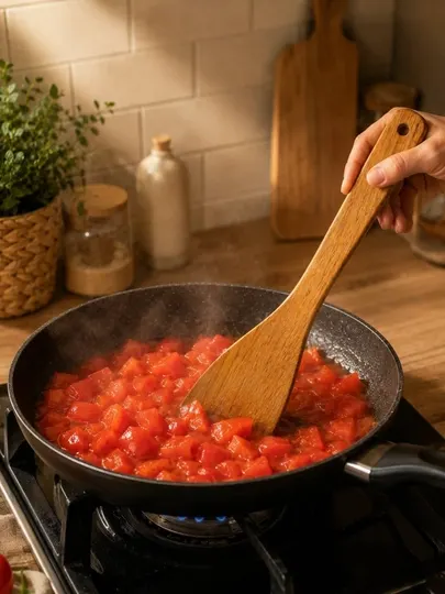 Деревянная лопатка из натурального бамбука для кухни, 32 см