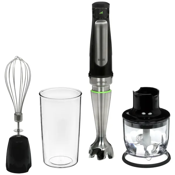 Блендер Braun MQ7025X (1000 Вт, венчик, измельчитель, стакан)