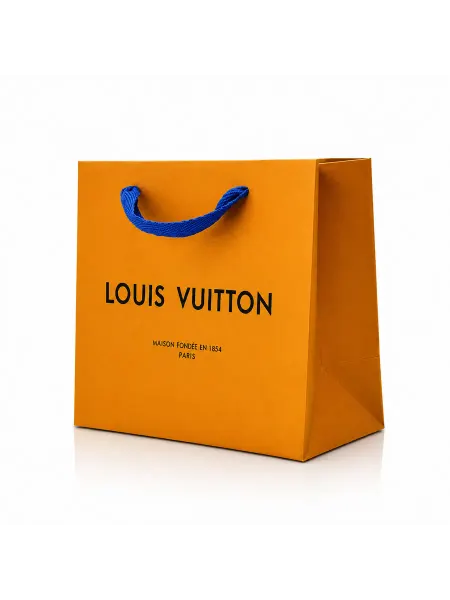 LOUIS VUITTON Подарочный пакет мини с синими ручками 14х17х8 см