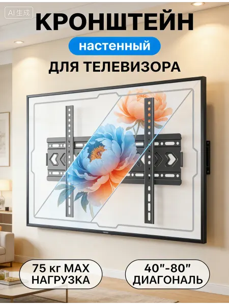 Home Team Кронштейн для телевизора до 55 кг прочный