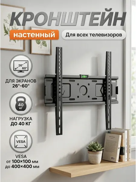 Home Team Кронштейн для телевизора ультратонкий на стену