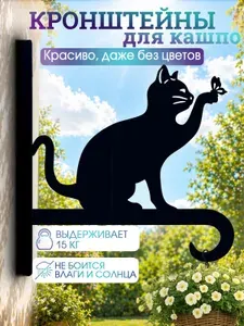 Настенный кронштейн (держатель) для кашпо и фонаря