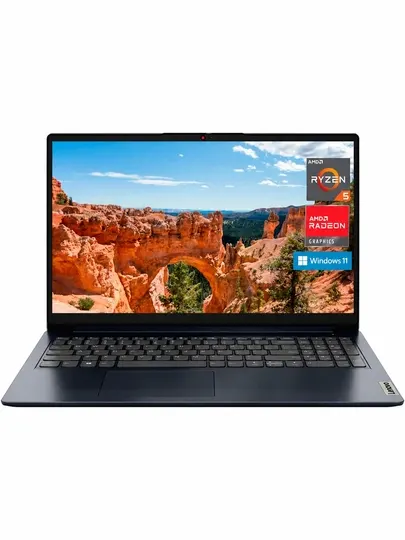 Ноутбук Lenovo IdeaPad1 AMD Ryzen 5-7520U/ DDR5 8GB/ SSD 256GB/ 15.6 FullHD/ Windows 11